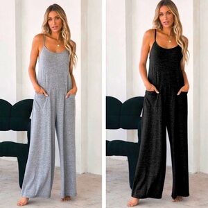 Relaxed Chic Sleeveless Wide Leg Jumpsuit